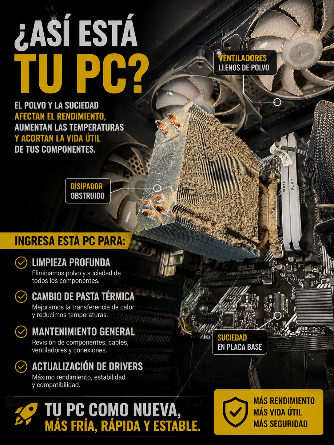 Mantenimiento y limpieza de PC